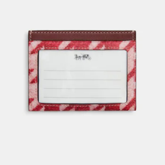 Coach Slim Card Case With Houndstooth Print - Picture 3 of 7